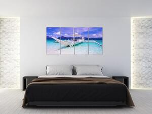 Loď na mori (Obraz 160x80cm)