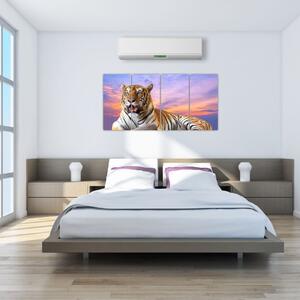 Obraz ležiaceho tigra (Obraz 160x80cm)