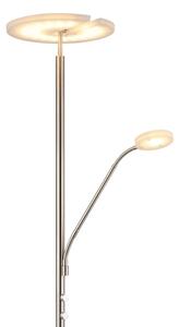 Globo 59093N - LED stmievateľná stojacia lampa STANFORD 28W/230V + 5W 3000K, matný chróm