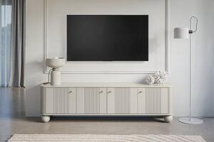 TV stolík Vespera 4D 187 cm - kašmírová / zlatá / kašmírové nohy