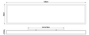 Globo 416080AD5-CCT - LED stmievateľné stropné svietidlo DORO 36W/230V 30x120 cm+DO
