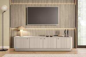 TV stolík Vespera 4D 187 cm na sokli - kašmírová / zlatá