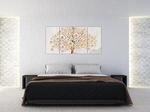 Zlatý strom - moderný obraz (Obraz 160x80cm)