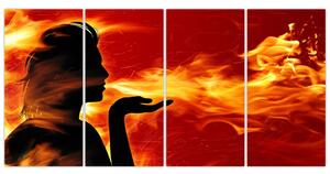 Obraz - žena v ohni (Obraz 160x80cm)