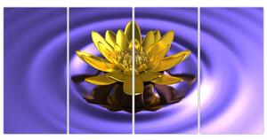 Obraz kvetu vo vode (Obraz 160x80cm)