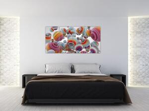 Abstraktný obraz farebných gulí (Obraz 160x80cm)