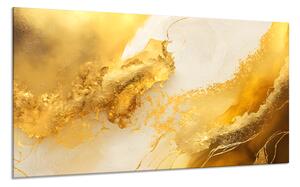 Sklo do kuchyne zlatý mramorový vzor - 34 x 72 cm