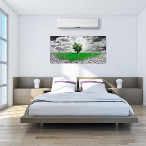 Zelený ostrov vo vyprahnutej krajine - obrazy do obývačky (Obraz 160x80cm)