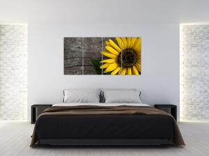Obraz slnečnice na stole (Obraz 160x80cm)