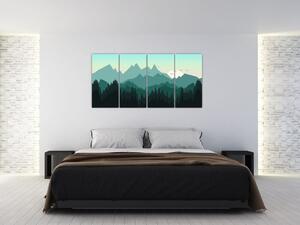 Obraz do obývačky - hory (Obraz 160x80cm)