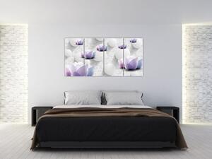 Abstraktný obraz kvetov (Obraz 160x80cm)