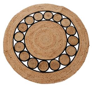 Koberec Jute, (fi) 120 cm, hnedá/čierna