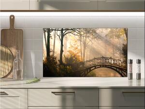 Sklo do kuchyne most v jesennom parku - 30 x 60 cm