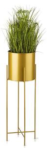 KOVOVÝ KVETINÁČ SO STOJANOM GOLDEN 75X21 CM ZLATÁ