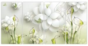 Moderný obraz - kvety (Obraz 160x80cm)
