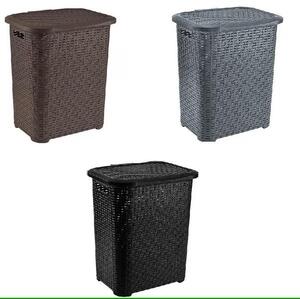 Makro 20302CI - Kôš na prádlo Basket 45l 34,5x48x41cm ČIERNY