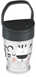 LOVI hrnček so slamkou JUNIOR 250 ml Black