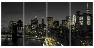 Obraz večerného mesta (Obraz 160x80cm)