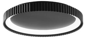 Stropné LED svetlo Niike, čierne, Ø 50 cm, kov,, Čierna, Obývacia izba / jedáleň, kov, Moderný, Závesné svietidlo