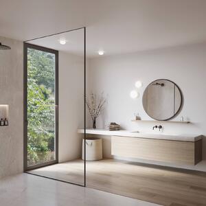WEVER & DUCRÉ stropné LED svetlo Perlez 1.0 Ø 13 cm IP44 2 700 K, Biela / opálová, Kúpeľňa, Sklo, Stropné svetlo polkruhové s priestorom