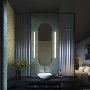 WEVER & DUCRÉ LED nástenné svetlo Mirba 3.0 čierna/biela 91 cm IP44, Čierna, Kúpeľňa, Plast