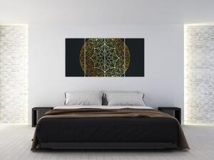 Obraz - zlatá mandala (Obraz 160x80cm)
