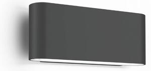 WEVER & DUCRÉ & LED vonkajšie nástenné svietidlo Kiosk 1.0 antracitová 2700, Čierna, Hliník, Nástenné svietidlo