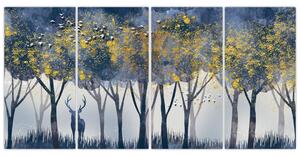 Obraz jeleň v lese (Obraz 160x80cm)