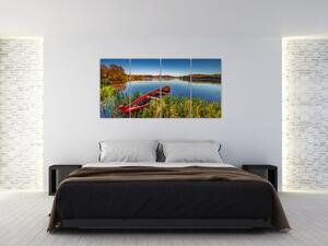 Obraz - loď na jazeru (Obraz 160x80cm)