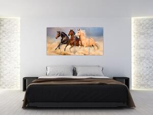 Moderný obraz koní (Obraz 160x80cm)