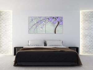 Kvitnúce strom - abstrakcie (Obraz 160x80cm)