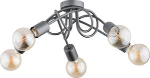 Prisadený luster INTER 5xE27/15W/230V šedá
