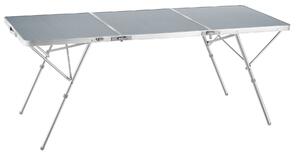 Hliníkový skladací stôl Jumbo s rukoväťou 180x70x70cm - strieborná