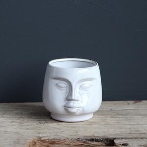 Kvetináč head white Ø 6 cm