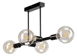 Luster na tyči ASTRID 4xE27/60W/230V čierna