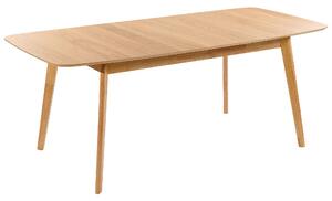 Jedálenský stôl svetlý dub 150/190 x 90 cm rozkladací drevené nohy škandinávsky štýl kuchyňa jedáleň