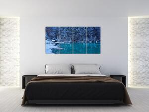 Obraz zimného jazera (Obraz 160x80cm)