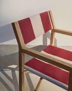 VILARA STRIPED záhradná stolička bordová