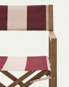 VILARA STRIPED záhradná stolička bordová