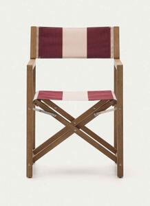 VILARA STRIPED záhradná stolička bordová