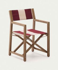 VILARA STRIPED záhradná stolička bordová