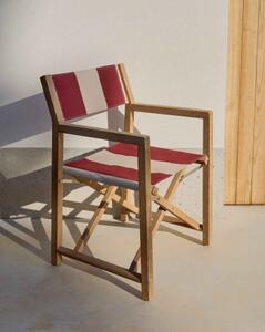 VILARA STRIPED záhradná stolička bordová