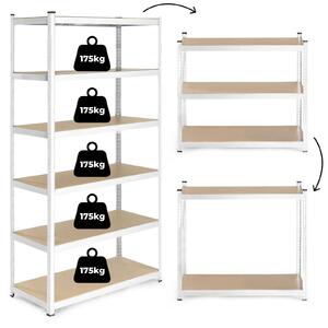 Skladový regál 222x110x50 cm, 6 políc, nosnosť 1050 kg, ModernHome