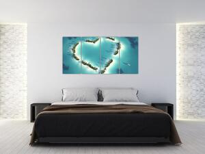 Obraz srdce v mori (Obraz 160x80cm)