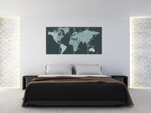 Mapa sveta (Obraz 160x80cm)