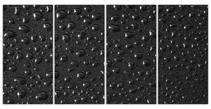 Obraz kvapiek na čiernom povrchu (Obraz 160x80cm)