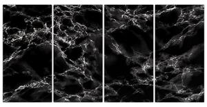 Čiernobiely mramor - obraz (Obraz 160x80cm)