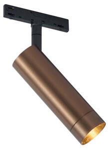 Moderný tmavý bronzový reflektor pre 1-fázový koľajnicový systém GU10 35mm - Slimline Uzzy