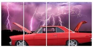 Obraz červeného auta (Obraz 160x80cm)