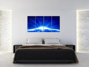 Modrý svitanie - obraz (Obraz 160x80cm)